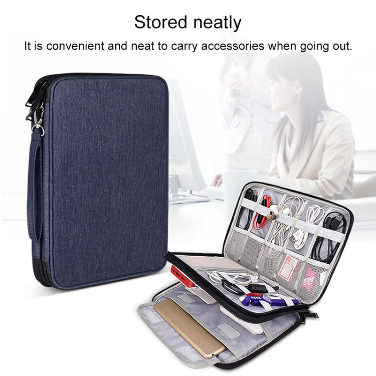SM01 Multi-function Waterproof Double Layer Data Cable Earphone U Disk Digital Accessories Storage Bag, Size: S, Size: S(Pink), Size: S(Black)