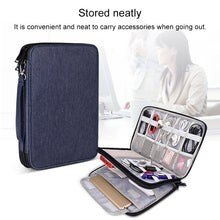 Load image into Gallery viewer, SM01 Multi-function Waterproof Double Layer Data Cable Earphone U Disk Digital Accessories Storage Bag, Size: S, Size: S(Pink), Size: S(Black)