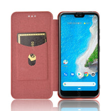 Load image into Gallery viewer, Carbon Fiber Texture Magnetic Horizontal Flip TPU + PC + PU Leather Case with Card Slot, For Kyocera Android One S6, For Kyocera Gratina KYV48, For Ulefone Note 9P, For Sharp Aquos Zero 5G Basic, For iPod Touch 5 / 6 / 7