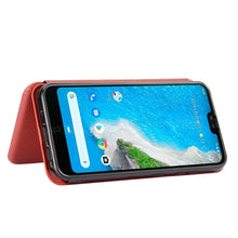 Load image into Gallery viewer, Carbon Fiber Texture Magnetic Horizontal Flip TPU + PC + PU Leather Case with Card Slot, For Kyocera Android One S6, For Kyocera Gratina KYV48, For Ulefone Note 9P, For Sharp Aquos Zero 5G Basic, For iPod Touch 5 / 6 / 7
