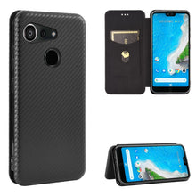Load image into Gallery viewer, Carbon Fiber Texture Magnetic Horizontal Flip TPU + PC + PU Leather Case with Card Slot, For Kyocera Android One S6, For Kyocera Gratina KYV48, For Ulefone Note 9P, For Sharp Aquos Zero 5G Basic, For iPod Touch 5 / 6 / 7