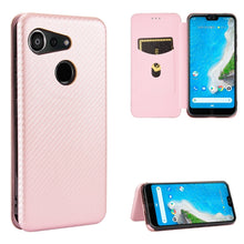 Load image into Gallery viewer, Carbon Fiber Texture Magnetic Horizontal Flip TPU + PC + PU Leather Case with Card Slot, For Kyocera Android One S6, For Kyocera Gratina KYV48, For Ulefone Note 9P, For Sharp Aquos Zero 5G Basic, For iPod Touch 5 / 6 / 7