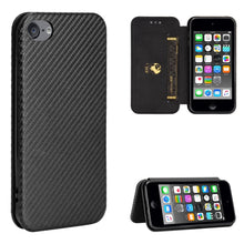 Load image into Gallery viewer, Carbon Fiber Texture Magnetic Horizontal Flip TPU + PC + PU Leather Case with Card Slot, For Kyocera Android One S6, For Kyocera Gratina KYV48, For Ulefone Note 9P, For Sharp Aquos Zero 5G Basic, For iPod Touch 5 / 6 / 7