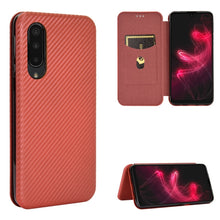 Load image into Gallery viewer, Carbon Fiber Texture Magnetic Horizontal Flip TPU + PC + PU Leather Case with Card Slot, For Kyocera Android One S6, For Kyocera Gratina KYV48, For Ulefone Note 9P, For Sharp Aquos Zero 5G Basic, For iPod Touch 5 / 6 / 7