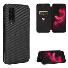 Load image into Gallery viewer, Carbon Fiber Texture Magnetic Horizontal Flip TPU + PC + PU Leather Case with Card Slot, For Kyocera Android One S6, For Kyocera Gratina KYV48, For Ulefone Note 9P, For Sharp Aquos Zero 5G Basic, For iPod Touch 5 / 6 / 7