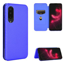 Load image into Gallery viewer, Carbon Fiber Texture Magnetic Horizontal Flip TPU + PC + PU Leather Case with Card Slot, For Kyocera Android One S6, For Kyocera Gratina KYV48, For Ulefone Note 9P, For Sharp Aquos Zero 5G Basic, For iPod Touch 5 / 6 / 7