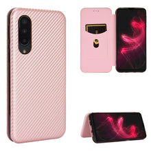 Load image into Gallery viewer, Carbon Fiber Texture Magnetic Horizontal Flip TPU + PC + PU Leather Case with Card Slot, For Kyocera Android One S6, For Kyocera Gratina KYV48, For Ulefone Note 9P, For Sharp Aquos Zero 5G Basic, For iPod Touch 5 / 6 / 7
