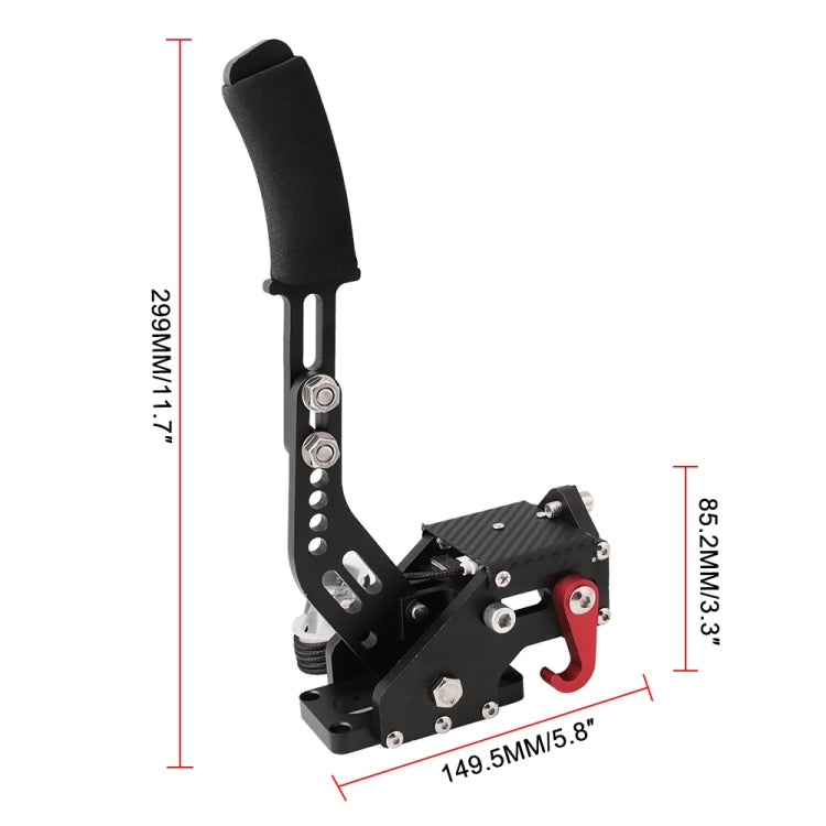 Car Universal USB Horizontal Drift Rally Racing Handbrake Lever Professional Gaming Peripherals for Racing Games G25/27/29 T500, HB031-BK