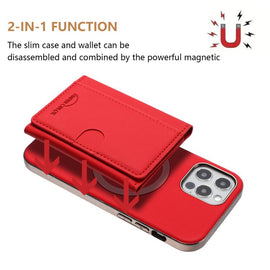 Solid Color Horizontal Magnetic Card Bag RFID MagSafe Phone Case, For iPhone 12 / 12 Pro, For iPhone 11 Pro Max, For iPhone 11, For iPhone 11 Pro, For iPhone XR, For iPhone 8 Plus / 7 Plus, For iPhone 8 / 7 / 6
