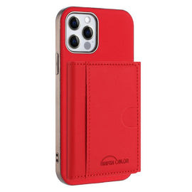 Solid Color Horizontal Magnetic Card Bag RFID MagSafe Phone Case, For iPhone 12 / 12 Pro, For iPhone 11 Pro Max, For iPhone 11, For iPhone 11 Pro, For iPhone XR, For iPhone 8 Plus / 7 Plus, For iPhone 8 / 7 / 6