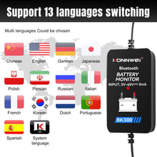 Load image into Gallery viewer, KONNWEI BK300 6V / 12V / 24V Car Bluetooth 5.0 Battery Monitor Diagnostic Tool, BK300