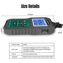 Load image into Gallery viewer, KONNWEI KW470 2.8 inch Color Screen Car OBD2 Fault Diagnostic Scan Tool for Ford, KW470