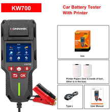 Load image into Gallery viewer, KONNWEI KW700 12V / 24V 2.8 inch Color Screen Car Battery Tester with Printer, KW700