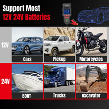 Load image into Gallery viewer, KONNWEI KW700 12V / 24V 2.8 inch Color Screen Car Battery Tester with Printer, KW700