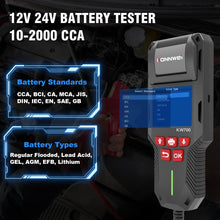 Load image into Gallery viewer, KONNWEI KW700 12V / 24V 2.8 inch Color Screen Car Battery Tester with Printer, KW700