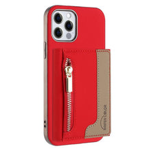 Load image into Gallery viewer, Zipper Horizontal Magnetic Card Bag RFID MagSafe Phone Case, For iPhone 12 / 12 Pro, For iPhone 11 Pro Max, For iPhone 11, For iPhone 11 Pro, For iPhone XR, For iPhone 8 Plus / 7 Plus, For iPhone 8 / 7 / 6