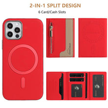 Load image into Gallery viewer, Zipper Horizontal Magnetic Card Bag RFID MagSafe Phone Case, For iPhone 12 / 12 Pro, For iPhone 11 Pro Max, For iPhone 11, For iPhone 11 Pro, For iPhone XR, For iPhone 8 Plus / 7 Plus, For iPhone 8 / 7 / 6