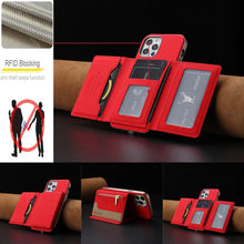 Load image into Gallery viewer, Zipper Horizontal Magnetic Card Bag RFID MagSafe Phone Case, For iPhone 12 / 12 Pro, For iPhone 11 Pro Max, For iPhone 11, For iPhone 11 Pro, For iPhone XR, For iPhone 8 Plus / 7 Plus, For iPhone 8 / 7 / 6