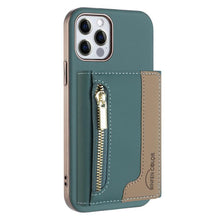 Load image into Gallery viewer, Zipper Horizontal Magnetic Card Bag RFID MagSafe Phone Case, For iPhone 12 / 12 Pro, For iPhone 11 Pro Max, For iPhone 11, For iPhone 11 Pro, For iPhone XR, For iPhone 8 Plus / 7 Plus, For iPhone 8 / 7 / 6