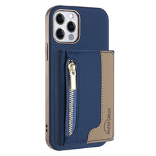 Load image into Gallery viewer, Zipper Horizontal Magnetic Card Bag RFID MagSafe Phone Case, For iPhone 12 / 12 Pro, For iPhone 11 Pro Max, For iPhone 11, For iPhone 11 Pro, For iPhone XR, For iPhone 8 Plus / 7 Plus, For iPhone 8 / 7 / 6