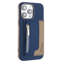 Load image into Gallery viewer, Zipper Horizontal Magnetic Card Bag RFID MagSafe Phone Case, For iPhone 12 / 12 Pro, For iPhone 11 Pro Max, For iPhone 11, For iPhone 11 Pro, For iPhone XR, For iPhone 8 Plus / 7 Plus, For iPhone 8 / 7 / 6