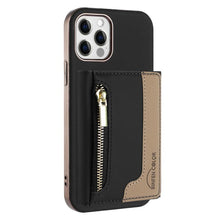 Load image into Gallery viewer, Zipper Horizontal Magnetic Card Bag RFID MagSafe Phone Case, For iPhone 12 / 12 Pro, For iPhone 11 Pro Max, For iPhone 11, For iPhone 11 Pro, For iPhone XR, For iPhone 8 Plus / 7 Plus, For iPhone 8 / 7 / 6