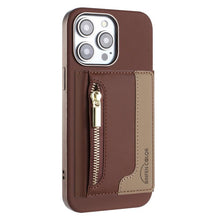 Load image into Gallery viewer, Zipper Horizontal Magnetic Card Bag RFID MagSafe Phone Case, For iPhone 12 / 12 Pro, For iPhone 11 Pro Max, For iPhone 11, For iPhone 11 Pro, For iPhone XR, For iPhone 8 Plus / 7 Plus, For iPhone 8 / 7 / 6