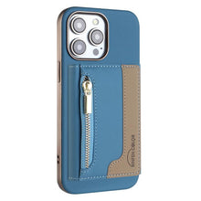 Load image into Gallery viewer, Zipper Horizontal Magnetic Card Bag RFID MagSafe Phone Case, For iPhone 12 / 12 Pro, For iPhone 11 Pro Max, For iPhone 11, For iPhone 11 Pro, For iPhone XR, For iPhone 8 Plus / 7 Plus, For iPhone 8 / 7 / 6