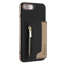 Load image into Gallery viewer, Zipper Horizontal Magnetic Card Bag RFID MagSafe Phone Case, For iPhone 12 / 12 Pro, For iPhone 11 Pro Max, For iPhone 11, For iPhone 11 Pro, For iPhone XR, For iPhone 8 Plus / 7 Plus, For iPhone 8 / 7 / 6