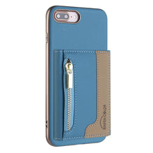 Load image into Gallery viewer, Zipper Horizontal Magnetic Card Bag RFID MagSafe Phone Case, For iPhone 12 / 12 Pro, For iPhone 11 Pro Max, For iPhone 11, For iPhone 11 Pro, For iPhone XR, For iPhone 8 Plus / 7 Plus, For iPhone 8 / 7 / 6