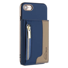 Load image into Gallery viewer, Zipper Horizontal Magnetic Card Bag RFID MagSafe Phone Case, For iPhone 12 / 12 Pro, For iPhone 11 Pro Max, For iPhone 11, For iPhone 11 Pro, For iPhone XR, For iPhone 8 Plus / 7 Plus, For iPhone 8 / 7 / 6