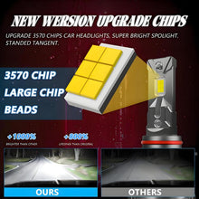 Load image into Gallery viewer, 2pcs/Pack 50W 6000LM 6000K Car Double Copper Tube LED Headlight Bulb, 9005, 9006, H1, H4, H7, H11