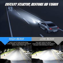 Load image into Gallery viewer, 2pcs/Pack 50W 6000LM 6000K Car Double Copper Tube LED Headlight Bulb, 9005, 9006, H1, H4, H7, H11