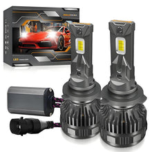 Load image into Gallery viewer, 2pcs/Pack 50W 6000LM 6000K Car Double Copper Tube LED Headlight Bulb, 9005, 9006, H1, H4, H7, H11