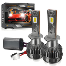 Load image into Gallery viewer, 2pcs/Pack 50W 6000LM 6000K Car Double Copper Tube LED Headlight Bulb, 9005, 9006, H1, H4, H7, H11