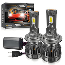 Load image into Gallery viewer, 2pcs/Pack 50W 6000LM 6000K Car Double Copper Tube LED Headlight Bulb, 9005, 9006, H1, H4, H7, H11