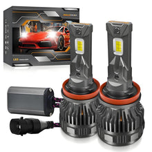 Load image into Gallery viewer, 2pcs/Pack 50W 6000LM 6000K Car Double Copper Tube LED Headlight Bulb, 9005, 9006, H1, H4, H7, H11