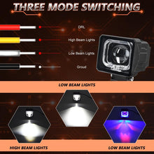 Load image into Gallery viewer, 2pcs/Pack 35W 3600LM 6500K Car Square HD Large Lens Spotlight Work Light