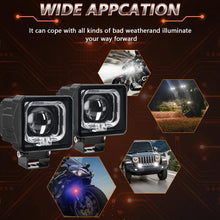 Load image into Gallery viewer, 2pcs/Pack 35W 3600LM 6500K Car Square HD Large Lens Spotlight Work Light