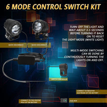 Load image into Gallery viewer, 30W 3000LM 6000K Motorcycle Dual Lens LED Spotlight with Control Cable Set