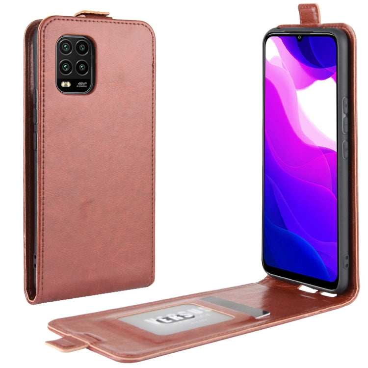 R64 Texture Single Vertical Flip Leather Protective Case with Card Slots & Photo Frame, For Xiaomi Mi 10 Lite 5G
