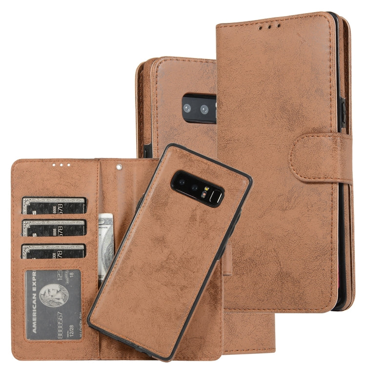 Retro 2 in 1 Detachable Magnetic Horizontal Flip TPU + PU Leather Case with Holder & Card Slots & Photo Frame & Wallet, For Samsung Galaxy Note8, For Samsung Galaxy Note9, For Samsung Galaxy Note10, For Samsung Galaxy Note10+, For Samsung Galaxy S8    ...