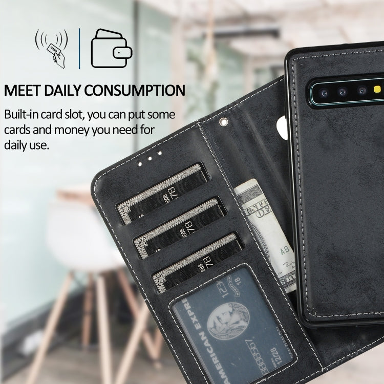 Retro 2 in 1 Detachable Magnetic Horizontal Flip TPU + PU Leather Case with Holder & Card Slots & Photo Frame & Wallet