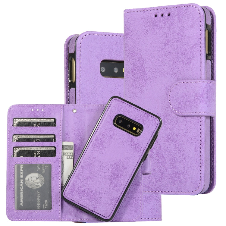 Retro 2 in 1 Detachable Magnetic Horizontal Flip TPU + PU Leather Case with Holder & Card Slots & Photo Frame & Wallet