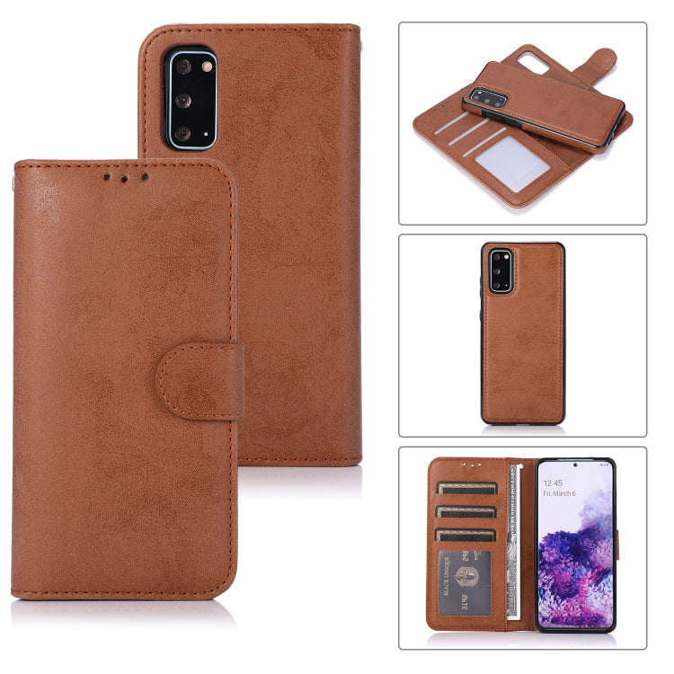 Retro 2 in 1 Detachable Magnetic Horizontal Flip TPU + PU Leather Case with Holder & Card Slots & Photo Frame & Wallet