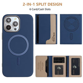 Colour Matching Horizontal Magnetic Card Bag RFID MagSafe Phone Case, For iPhone 12 Pro Max, For iPhone 11 Pro Max, For iPhone 11, For iPhone 11 Pro, For iPhone XR, For iPhone 8 Plus / 7 Plus, For iPhone 8 / 7 / 6