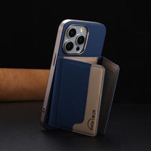 Load image into Gallery viewer, Colour Matching Horizontal Magnetic Card Bag RFID MagSafe Phone Case, For iPhone 12 Pro Max, For iPhone 11 Pro Max, For iPhone 11, For iPhone 11 Pro, For iPhone XR, For iPhone 8 Plus / 7 Plus, For iPhone 8 / 7 / 6