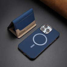 Load image into Gallery viewer, Colour Matching Horizontal Magnetic Card Bag RFID MagSafe Phone Case, For iPhone 12 Pro Max, For iPhone 11 Pro Max, For iPhone 11, For iPhone 11 Pro, For iPhone XR, For iPhone 8 Plus / 7 Plus, For iPhone 8 / 7 / 6
