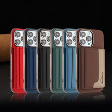 Load image into Gallery viewer, Colour Matching Horizontal Magnetic Card Bag RFID MagSafe Phone Case, For iPhone 12 Pro Max, For iPhone 11 Pro Max, For iPhone 11, For iPhone 11 Pro, For iPhone XR, For iPhone 8 Plus / 7 Plus, For iPhone 8 / 7 / 6