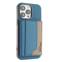 Load image into Gallery viewer, Colour Matching Horizontal Magnetic Card Bag RFID MagSafe Phone Case, For iPhone 12 Pro Max, For iPhone 11 Pro Max, For iPhone 11, For iPhone 11 Pro, For iPhone XR, For iPhone 8 Plus / 7 Plus, For iPhone 8 / 7 / 6